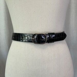 Halogen Nordstrom faux croc trouser belt